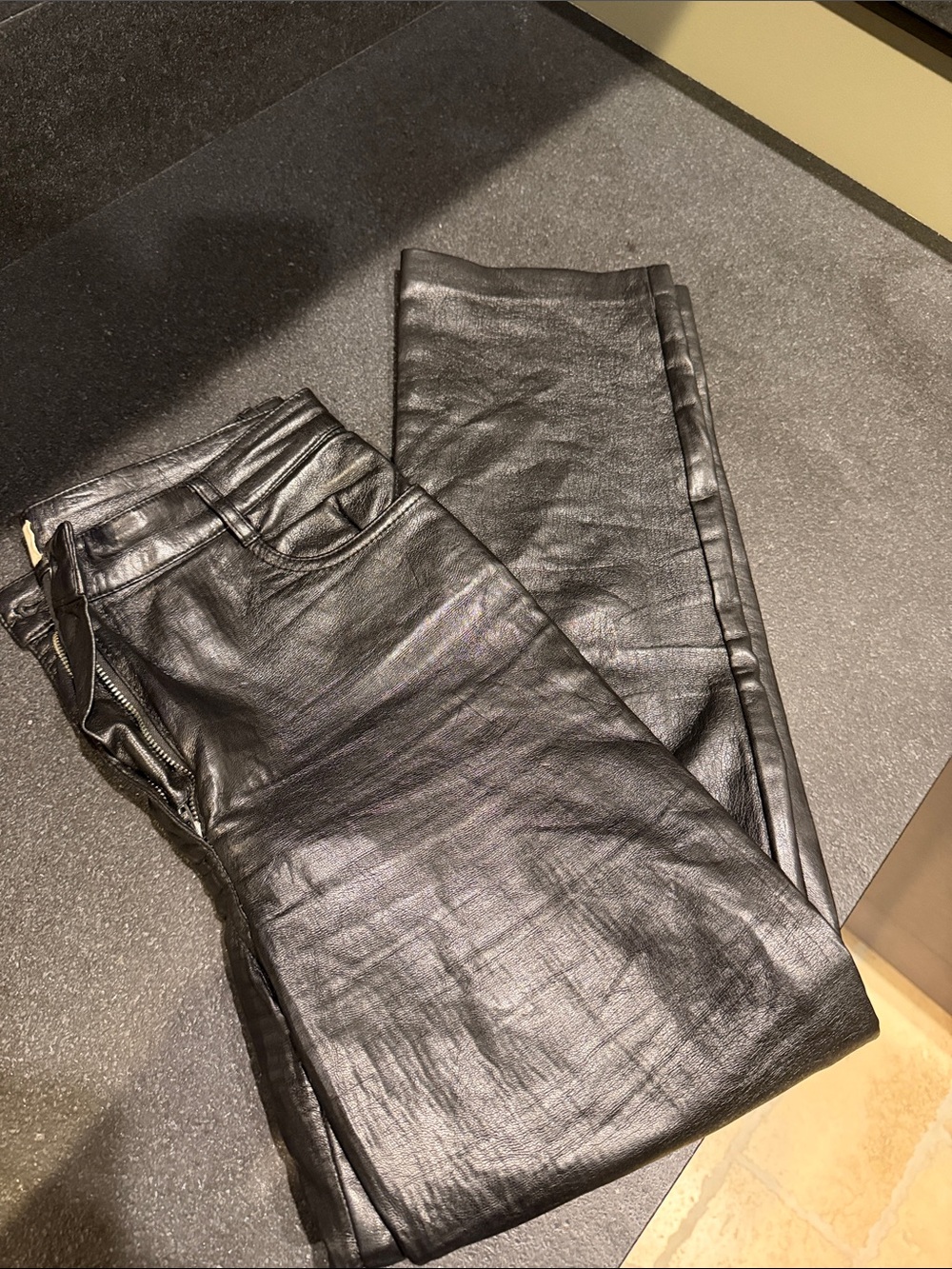 Wilfred Black Faux Leather trouser pants